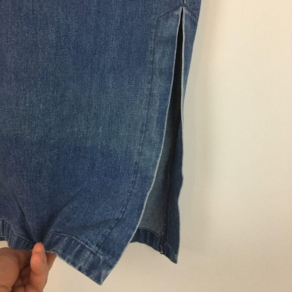 Vintage Eddie Bauer Heritage Denim Midi Skirt NWT 14P Classic Western Straight - Picture 6 of 10